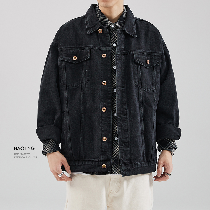 豪霆男装宽松潮流夹克牛仔外套