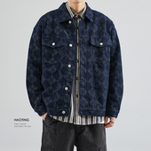 美式 提花牛仔工装 男士 豪霆 春秋季 休闲百搭古着