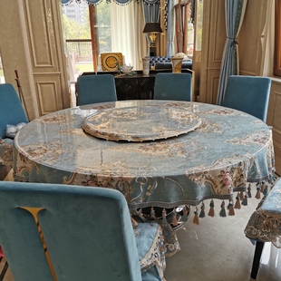 欧式 圆形桌布转盘奢华长方形茶几餐桌布北欧家用台布圆桌桌垫布