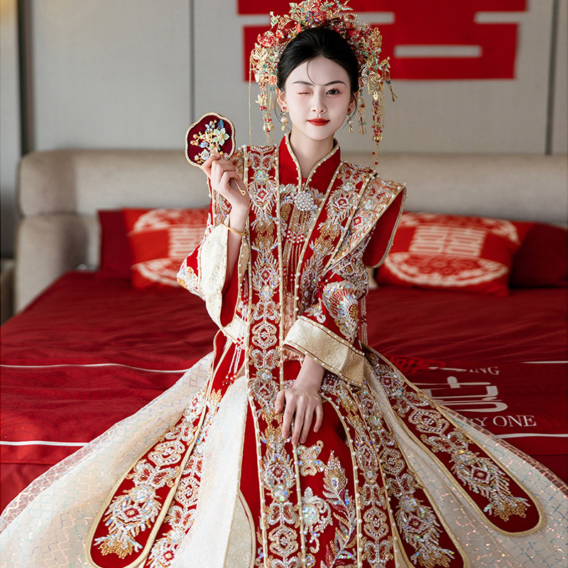 秀禾服胖MM大码新娘结婚图片