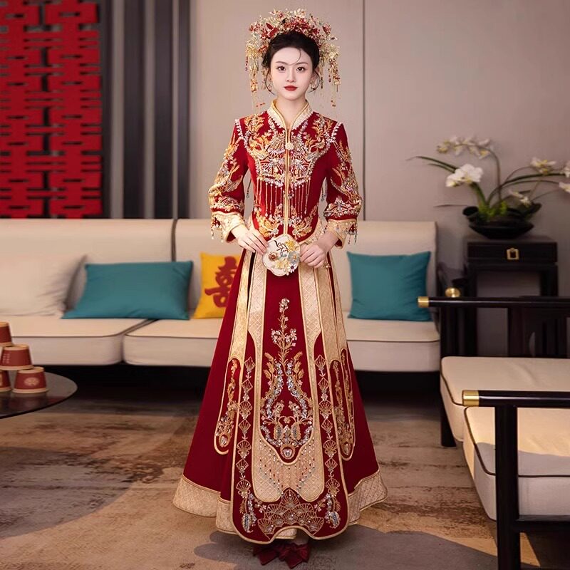 大码胖MM显瘦新娘结婚孕妇婚服图片