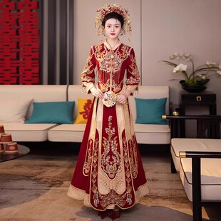 秀禾服大码胖MM显瘦新娘结婚孕妇婚服一对嫁衣新中式婚纱禾秀服夏