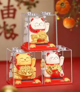摇手招财猫风水摆件客厅车载