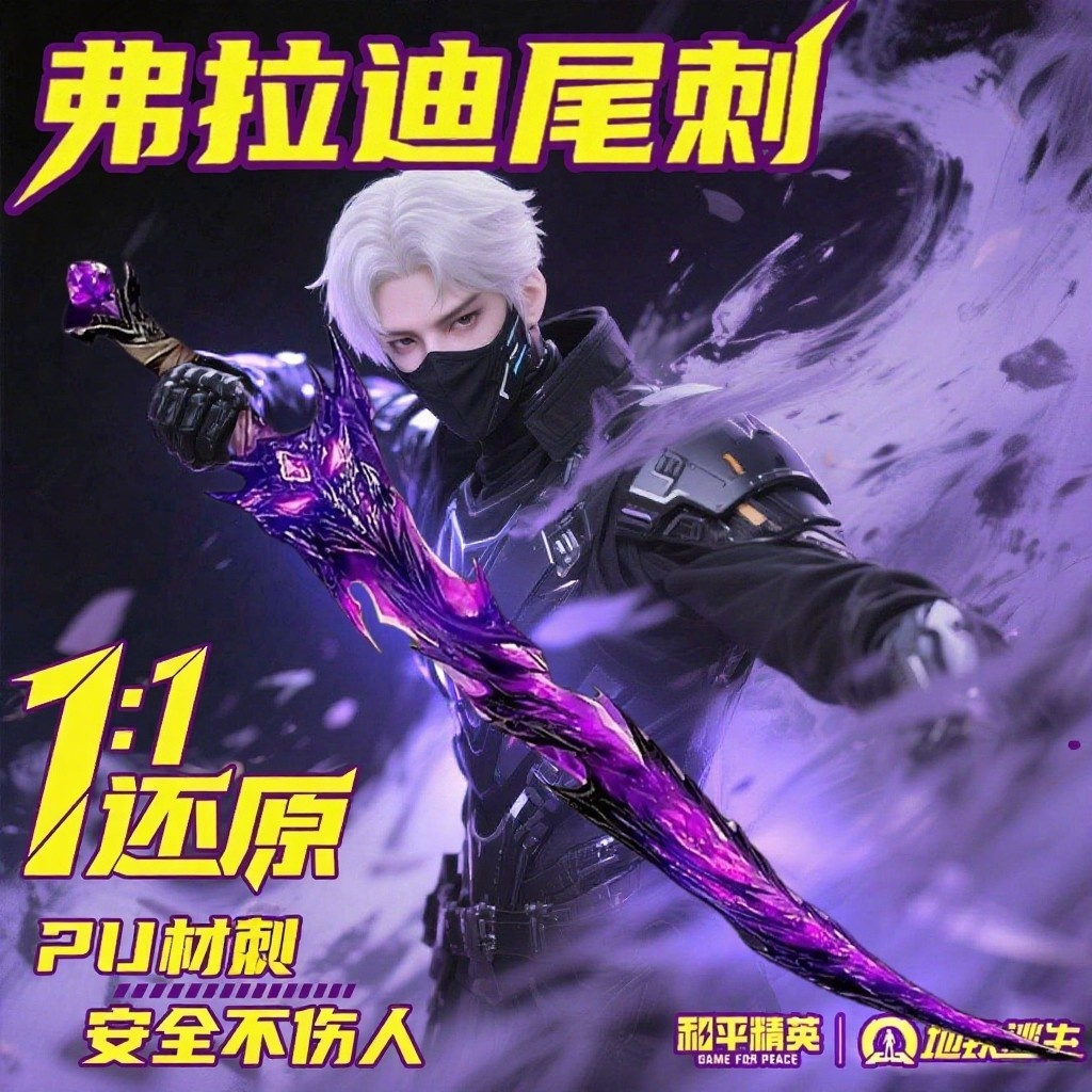 正版和平精英弗拉迪尾刺剑软胶周边武器模型儿童玩具刀剑游戏礼物