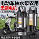电动车抽水泵农用灌溉电瓶车专用无刷直流潜水泵48v60v72v浇菜机