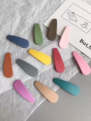 Korean candy color hairclip ins Net Red Girl hairclip girl cute color side clip little girl hairclip