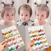 宝宝扎头发绳儿童拇指发圈头饰小女孩皮筋不伤发婴儿头绳女童发饰