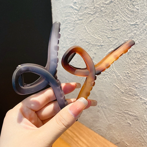 Заколка для волос, большая матовая заколка-крабик, акула, шпильки для волос для ванны, простой и элегантный дизайн