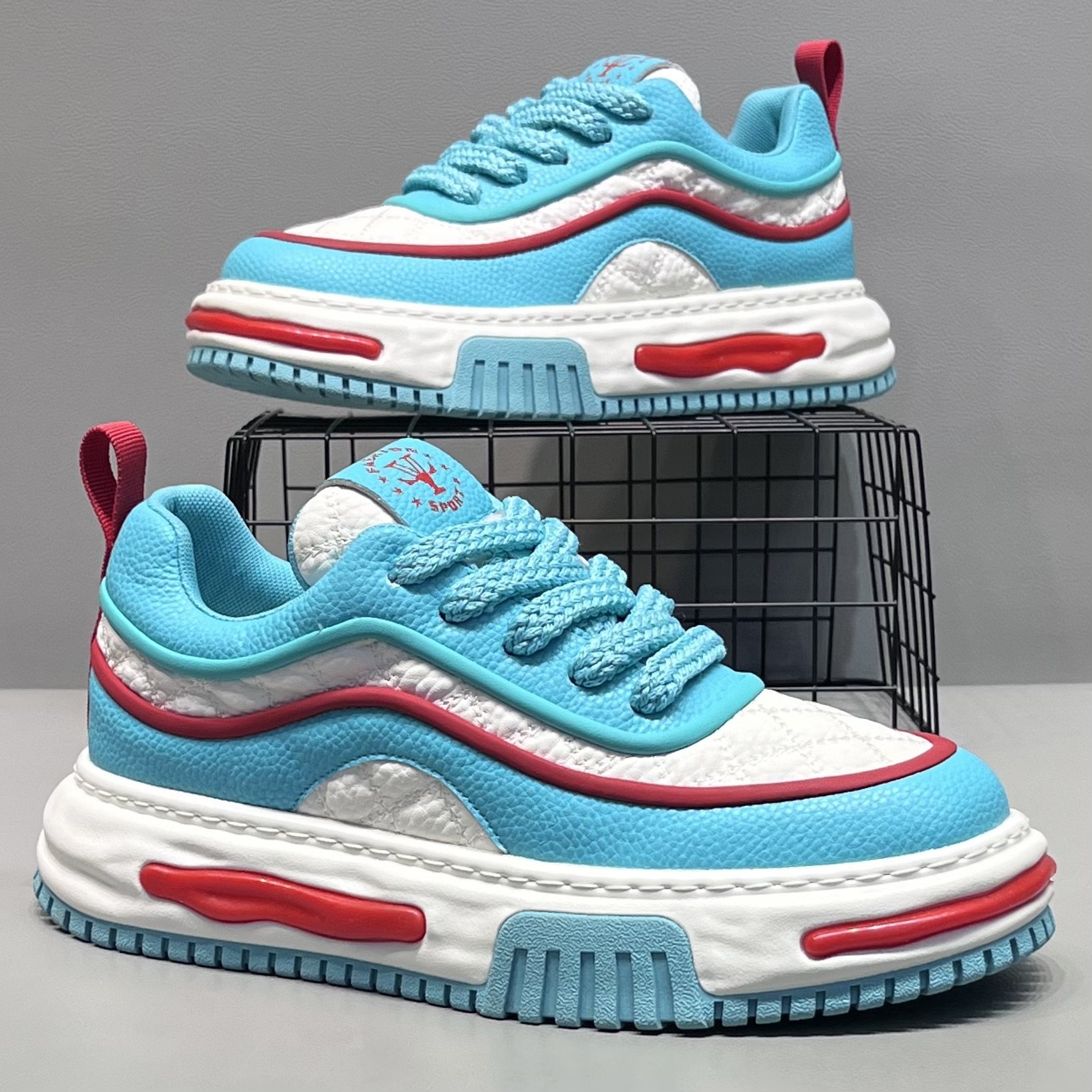 男鞋2026春季新款潮牌板鞋时尚厚底百搭舒适拼色运动休闲鞋潮鞋男,流行男鞋,休闲板鞋,淘宝优惠券,粉丝福利购,淘宝优惠卷