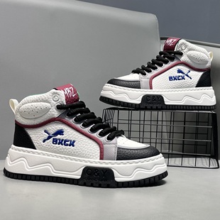 秋冬新款 增高舒适轻便鞋 高帮厚底板鞋 百搭潮牌运动休闲鞋 时尚 男鞋