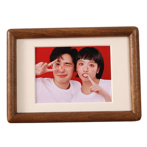 海马体相框结婚登记证件照情侣婚纱照周年纪念6寸高级感实木摆台