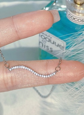 波浪项链女小众设计感吊坠夏百搭轻奢ins锁骨颈链高级感冷淡风潮