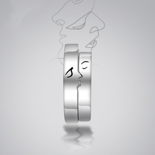 天作之合情侣戒指男女一对戒2024年新款潮小众设计情侣款开口指环