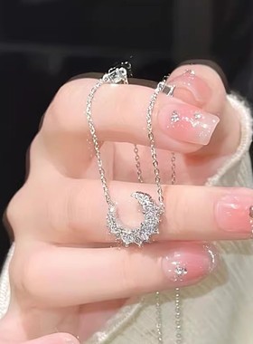 星月项链女轻奢小众设计高级感锁骨链2024新款甜美风颈链送女友