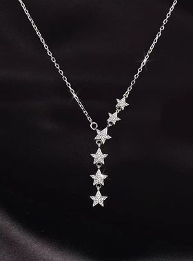 心致星星项链女小众设计轻奢高级感锁骨链2023年新款少女心颈链