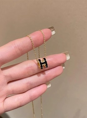 小众设计高级感H字母项链女气质百搭毛衣链锁骨链网红配饰颈链夏