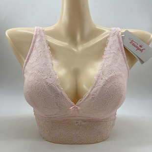 黛安芬水盈·玉洁蕾丝无钢圈深V性感薄杯文胸11-1678
