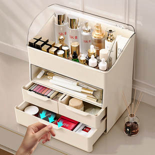化妆品收纳盒桌面大容量整理箱口红抽屉式防尘梳妆台护肤品置物架