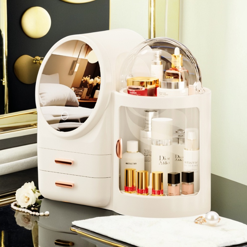 情人节日礼物化妆品收纳盒梳妆台桌面七夕女孩生日创意实用高级感