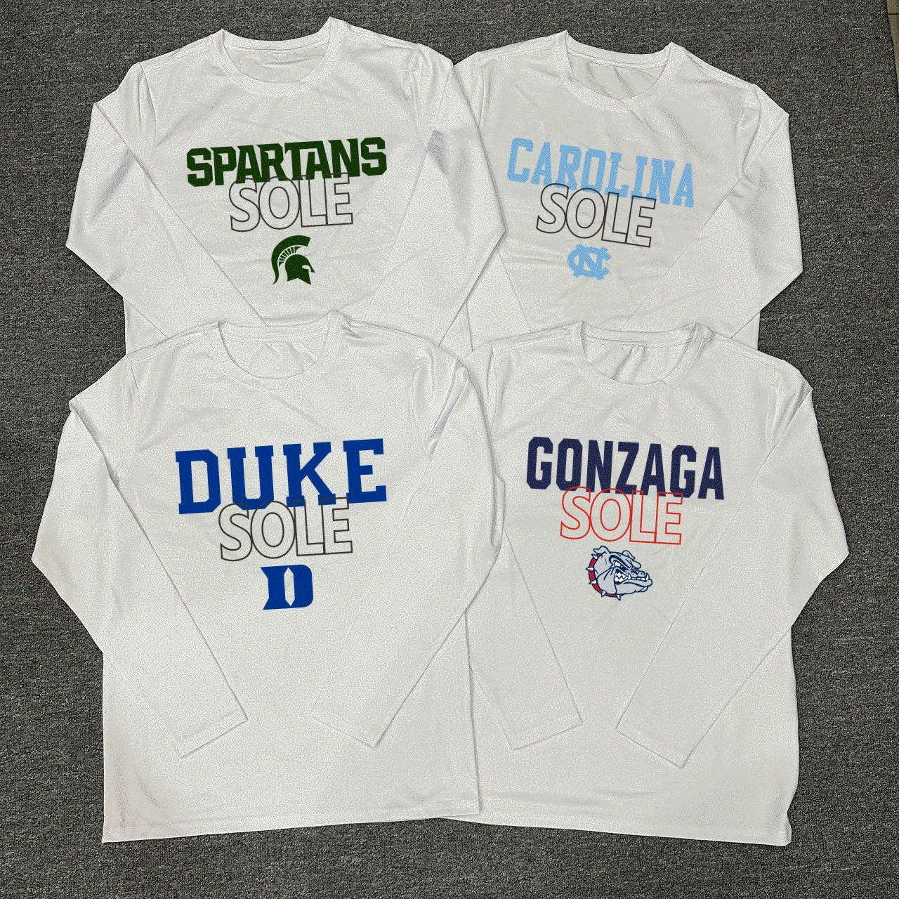 美式运动T恤男杜克北卡篮球长袖