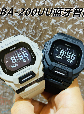 卡西欧G-SHOCK微信蓝牙运动防水手表GBD-200UU-9/200SM GBX-100