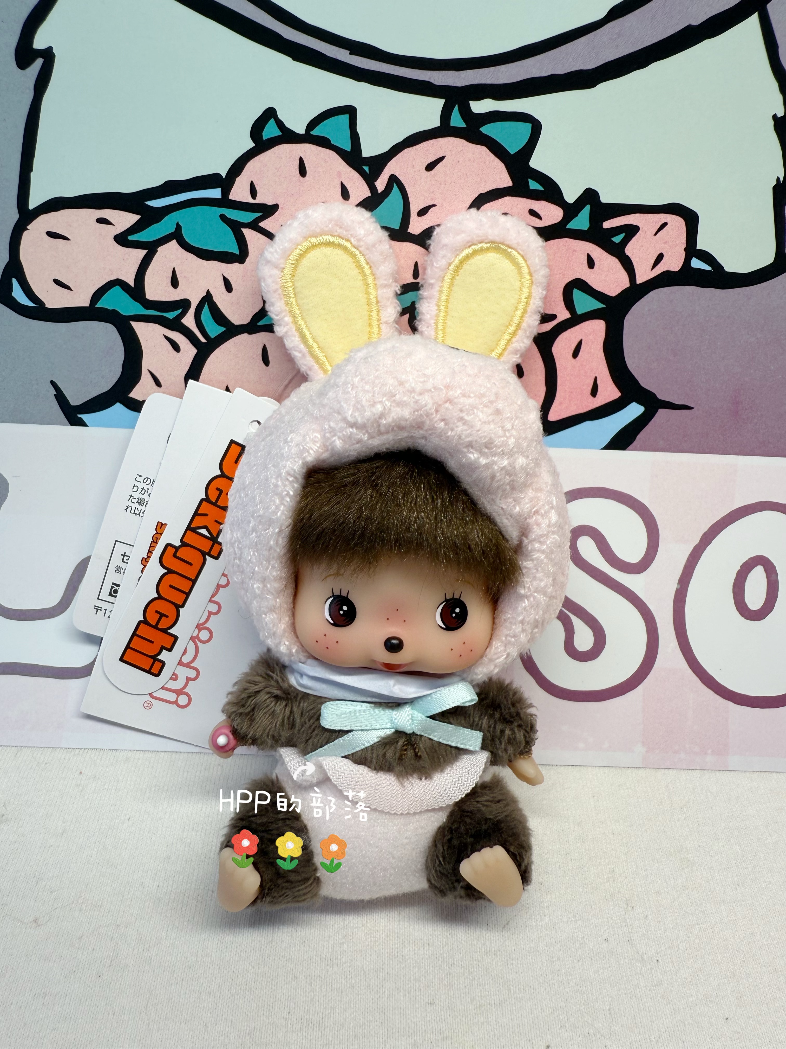 现货日本正版 Monchhichi 蒙奇奇 mini 贝奇奇 动物系列 兔BB挂件