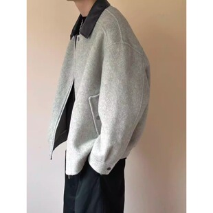 短款毛呢子外套男士上衣冬装棉服男款毛呢大衣男装冬装夹克男潮