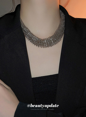 欧美重工夸张弹簧切面项圈小众创意设计感项链个性时尚冷淡风项饰