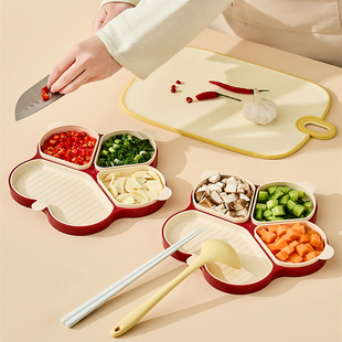 配菜分格盘锅铲置物架多功能葱姜蒜火锅食材配料调料家用备菜盘子