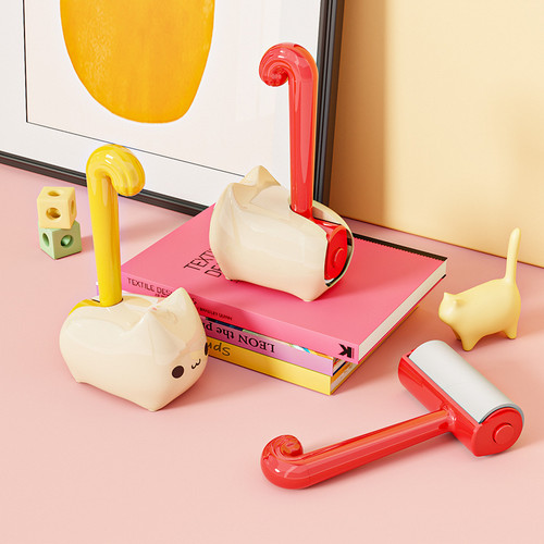 猫咪站立式滚筒可撕式粘毛器