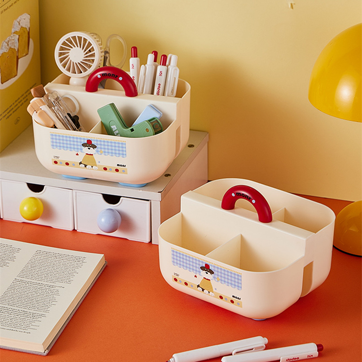 手提收纳盒杂物整理办公室桌面高颜值文具学生桌面笔桶笔筒收纳盒,收纳整理,桌面收纳盒,淘宝优惠券,粉丝福利购,淘宝优惠卷