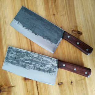 越南纯手工锻打菜刀65锰钢锻打斩切两用刀烧腊店专用正宗进口开刃