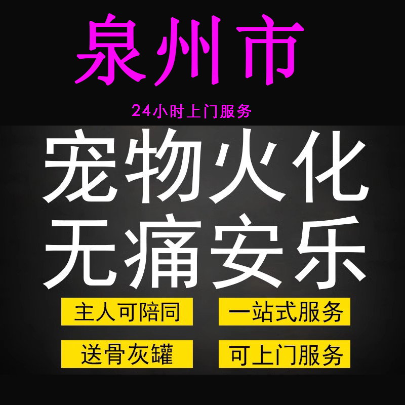 泉州市宠物火化殡葬狗狗猫兔子善终骨灰制作纪念品无痛安乐上门服