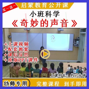 幼儿园幼师优质公开课小班科学活动奇妙 声音视频教案课件ppt