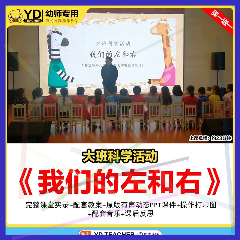 大班优质公开课我们的左和右幼儿园科学领域课件ppt教案视频教学2