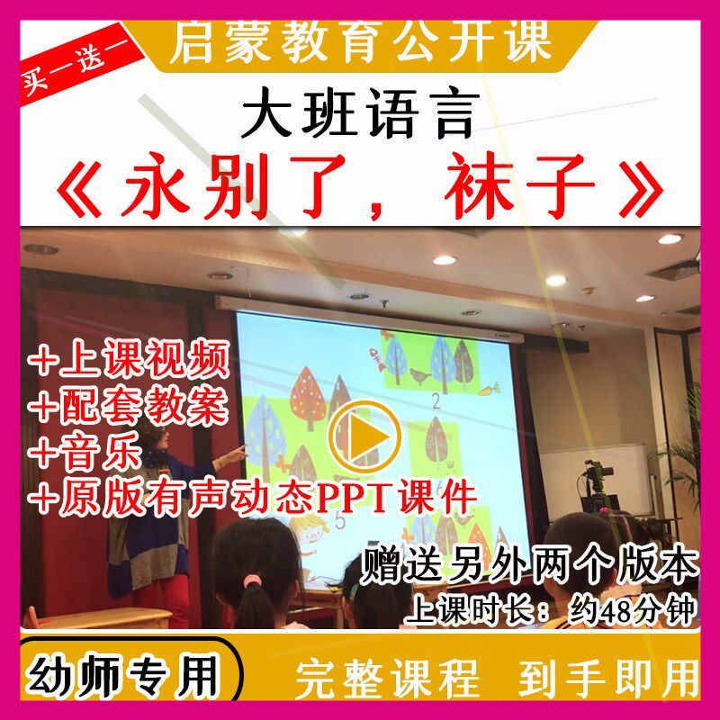 应彩云幼儿园大班语言绘本永别了袜子优质公开课视频教案课件ppt