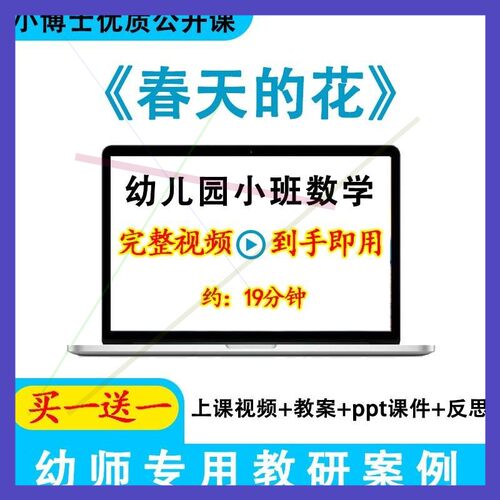 幼儿园优质课小班数学《春天的花》视频教案ppt课件公开课.