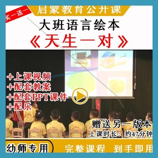 幼儿园应彩云大班语言绘本《天生一对》优质公开课教案课件PPT