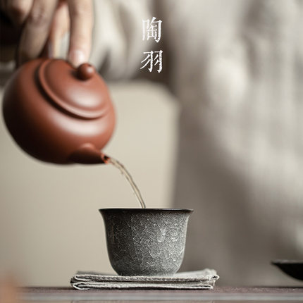 窑变冰花主人杯冰花陶瓷茶杯茶具个人专用主人杯单杯功夫茶杯