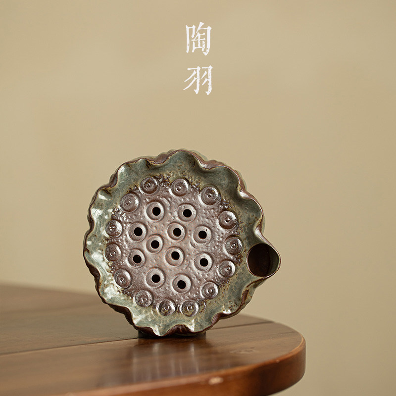 粗陶窑变莲蓬壶承简约创意