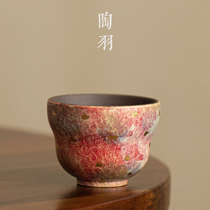 岩矿彩陶葫芦杯茶杯主人杯功夫茶具大容量品茗杯家用个人杯子单杯