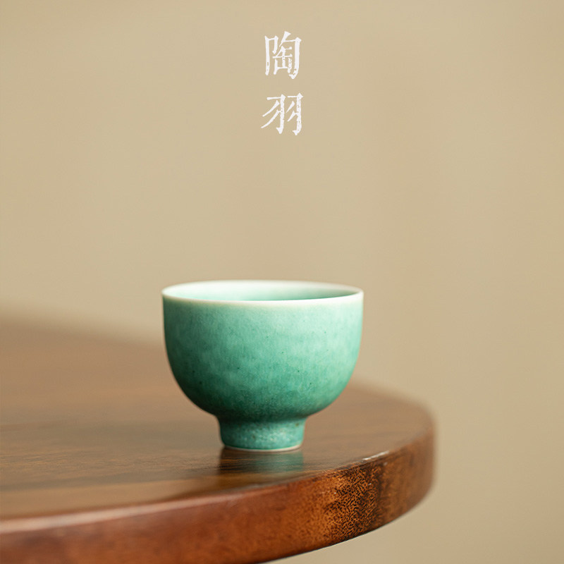 窑变釉小高脚杯功夫茶具