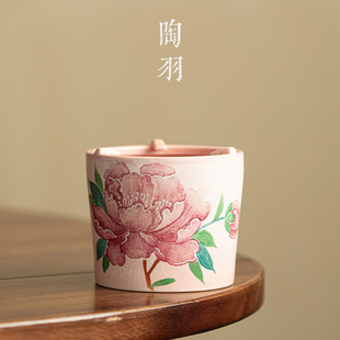 苏打烧富贵牡丹温茶炉家用陶瓷煮茶炉精致轻奢功夫茶具蜡烛煮茶器