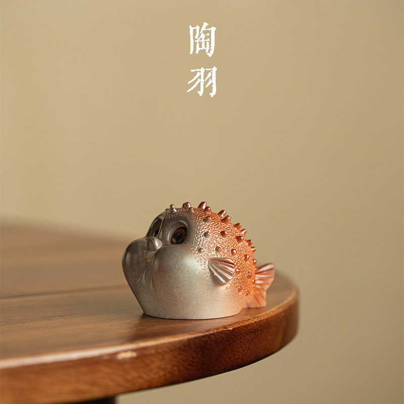 变色泡泡鱼茶宠海豚香插可爱树脂香座托支架线香插室内茶室香薰炉