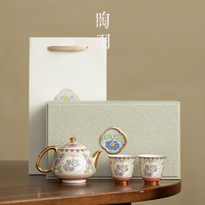 掐丝银锦上添花功夫茶具套装