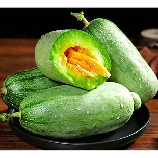 新疆吐鲁番蜜园18号蜜瓜羊角蜜1藤1瓜脆甜多汁细腻无渣产地发顺丰