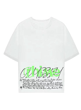 RHIME 23SS Alien Four Diagrams Tee 外星四方图形发泡白色短袖