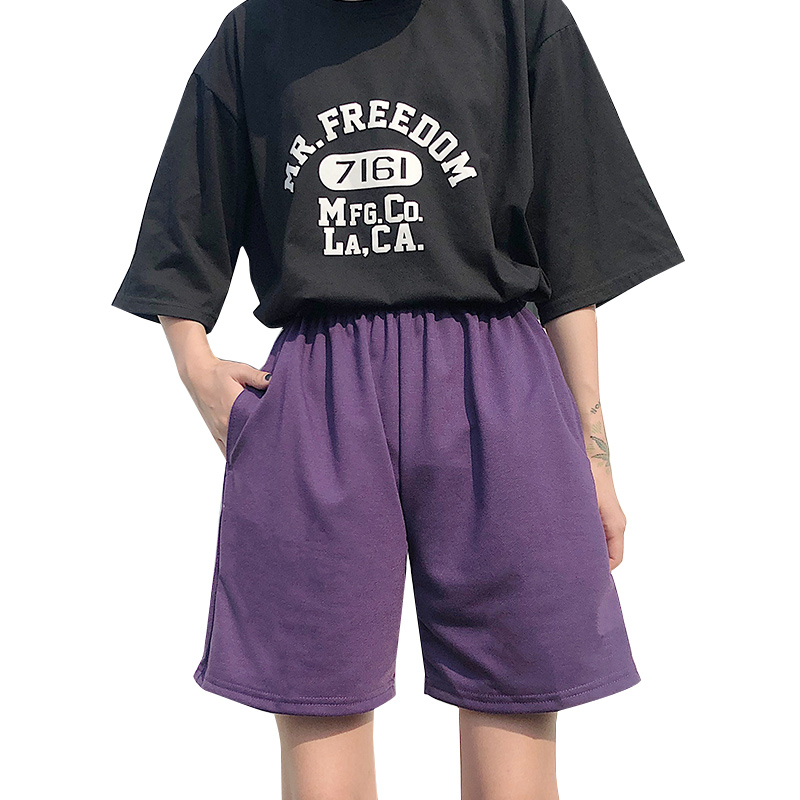 Korean version of Harajuku BF style big pocket lovers casual sports Capris loose student shorts