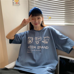 Real video half sleeve Korean version loose strange taste girl T-shirt original suzerain short sleeve top