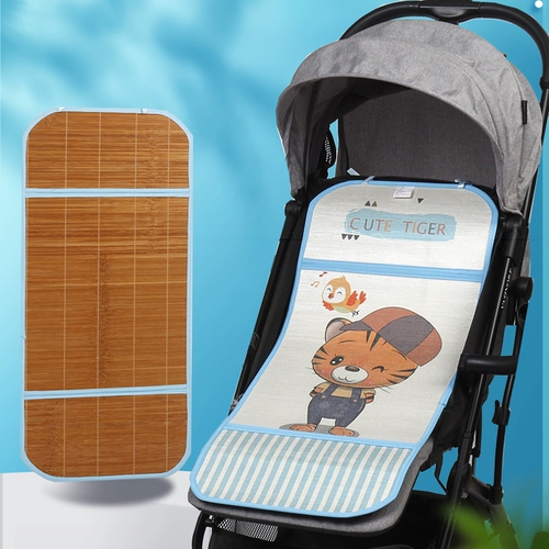 Коляска, детский дышащий двусторонний шелковый охлаждающий летний универсальный коврик